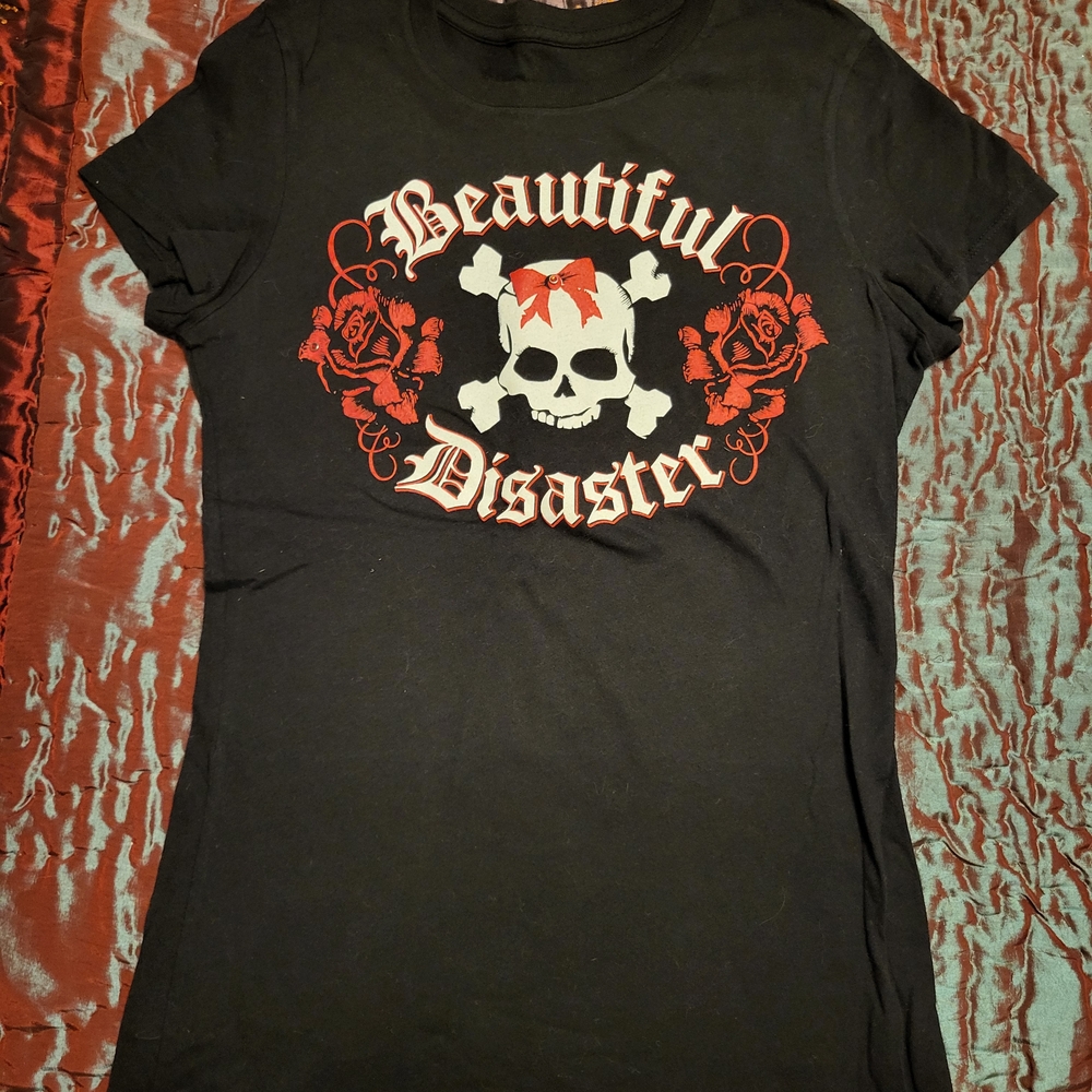 Beautiful Disaster Black Short Sleeve Tee